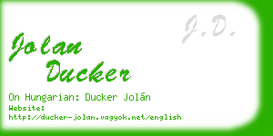 jolan ducker business card